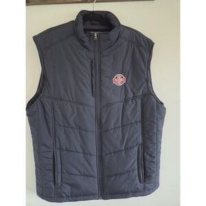 FAMOUS READING ANTHRACITE Coal Blue Vest Port Authority Zip Pockets 2XL